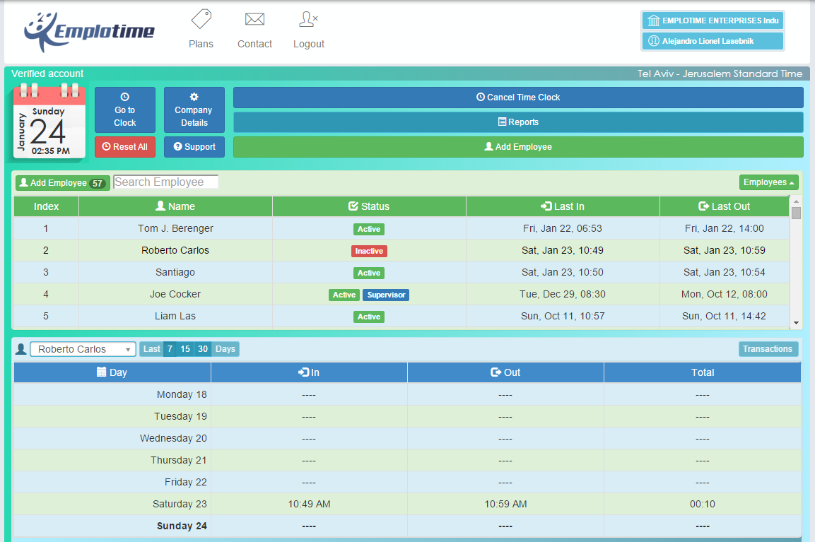 Your time and attendance administrator portal